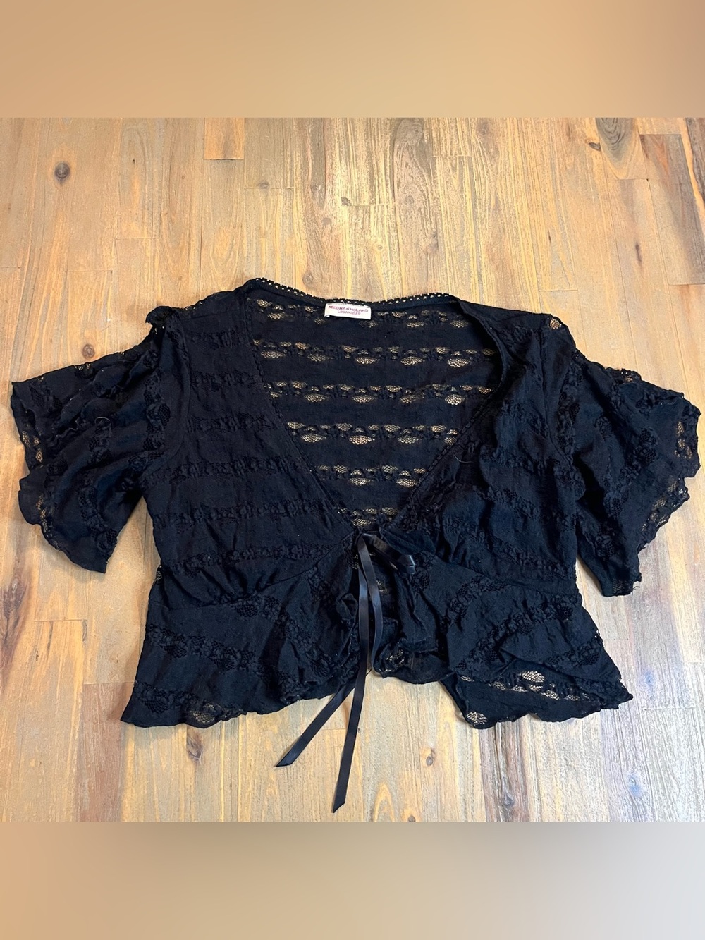 Vintage Y2K sheer lace top